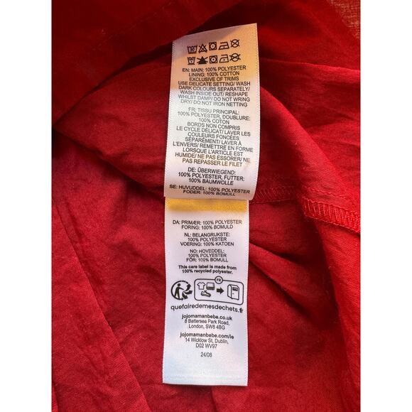 JoJo Maman Bebe Cherry Star Sequined Party Dress Size 18-24m - Picture 6 of 6